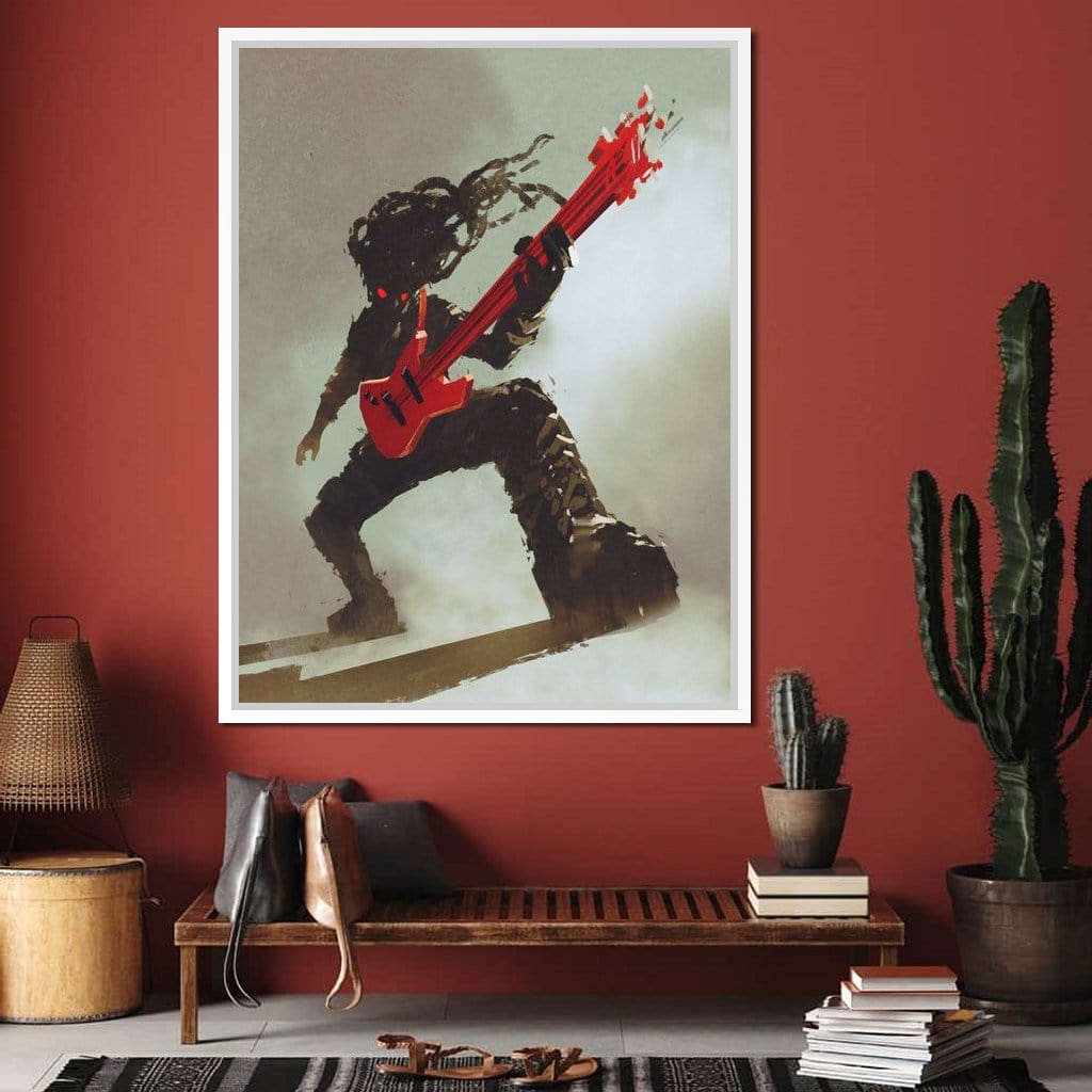 Rocker Monster Canvas Wall Art