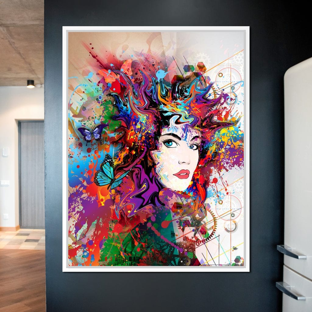 Psychedelic Portrait Canvas Wall Art