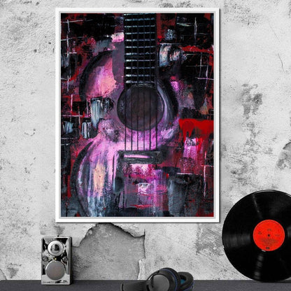 Abstract Guitar Canvas Wall Art