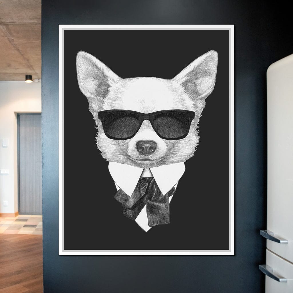 Dressed Up Chihuahua Canvas Wall Art