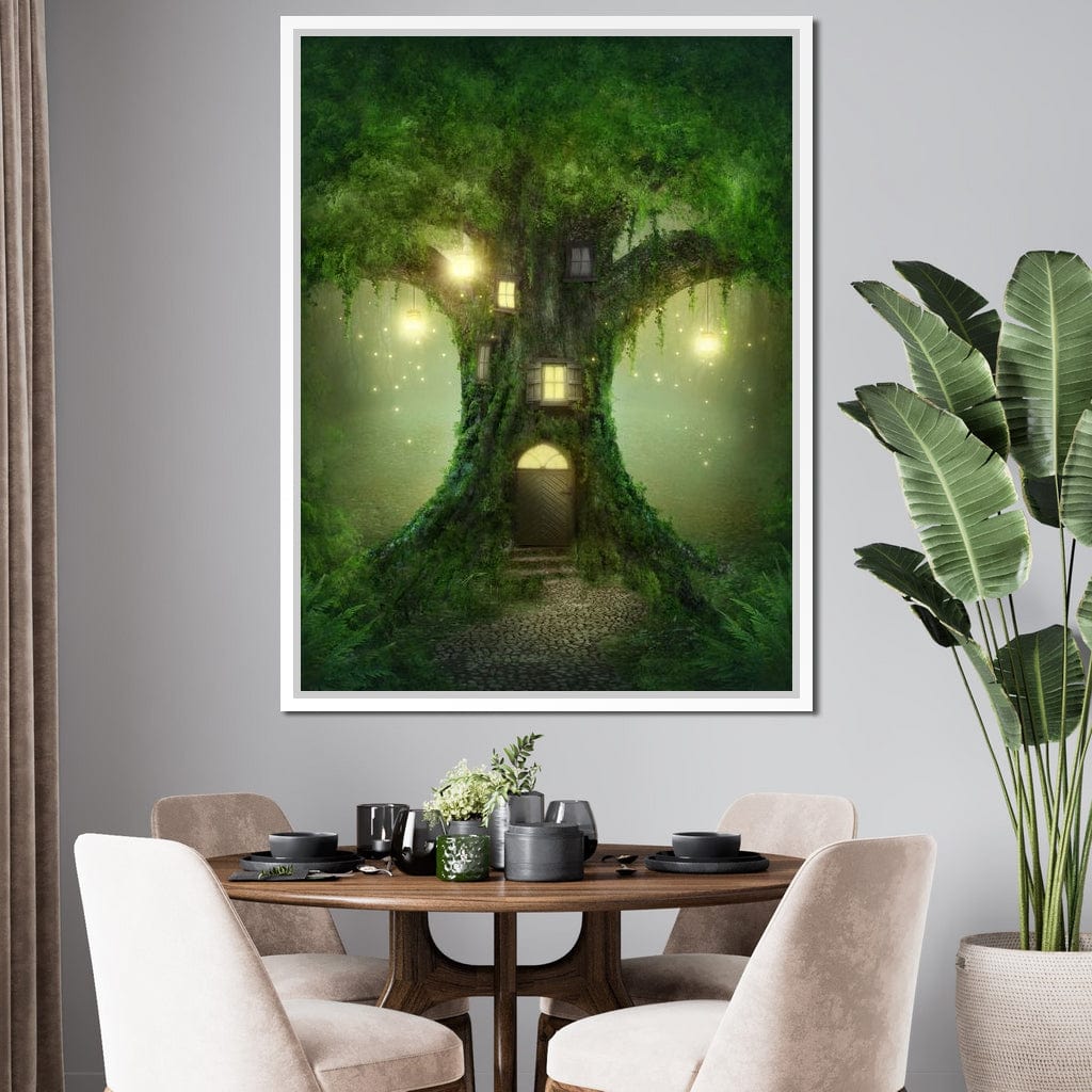 Magical Tree House Canvas Wall Art