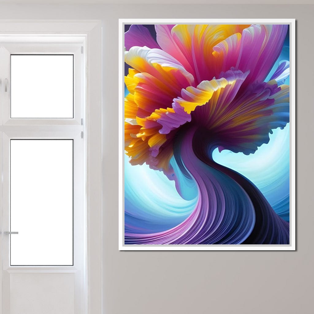 Flower Splash Art Canvas Wall Art