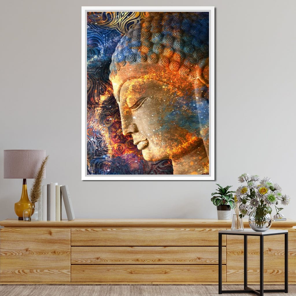 Buddha's Profile Canvas Wall Art