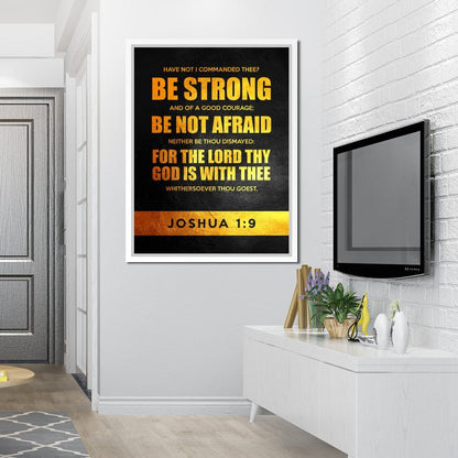 Joshua 1:9 Canvas Wall Art