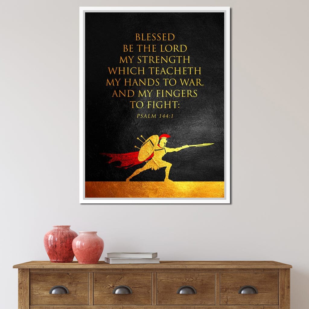 Psalm 144:1 Canvas Wall Art