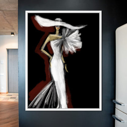 The White Dress Canvas Wall Art