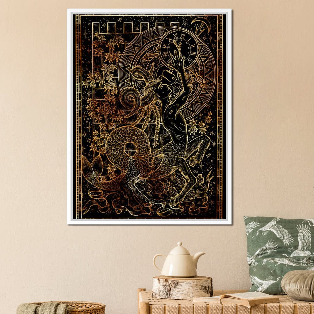Zodiac sign Capricorn Canvas Wall Art