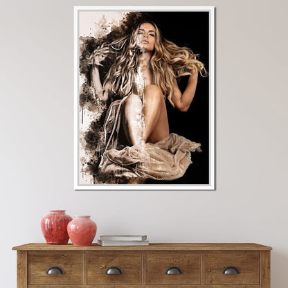 Golden Beauty Canvas Wall Art