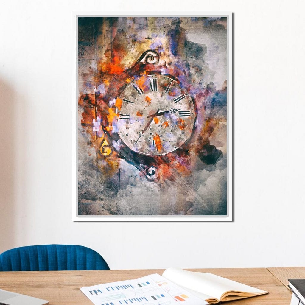 Time Clock Canvas Wall Art