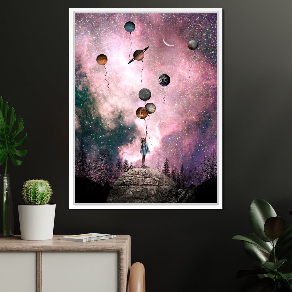 Rose Space Canvas Wall Art