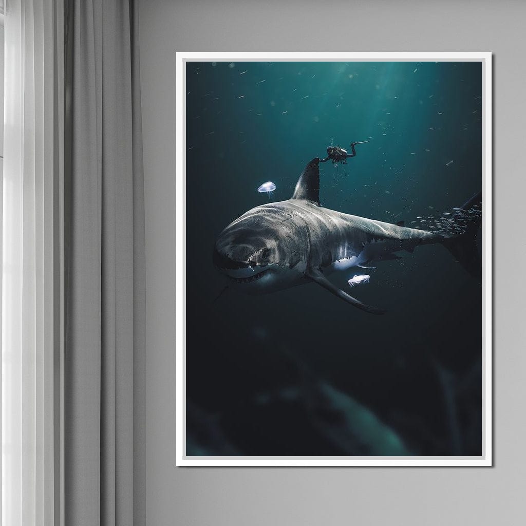 Megalodon Canvas Wall Art