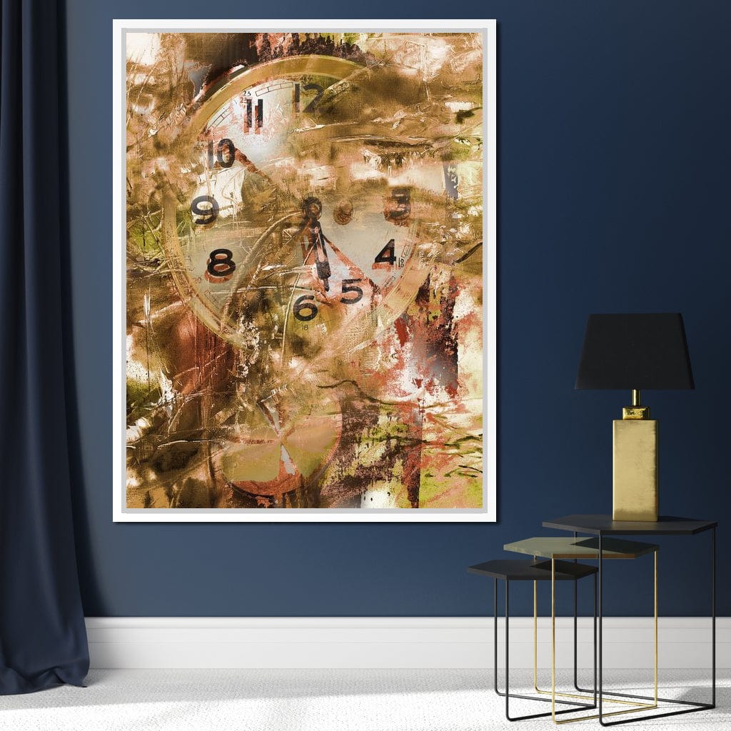 Psychedelic Clock Canvas Wall Art