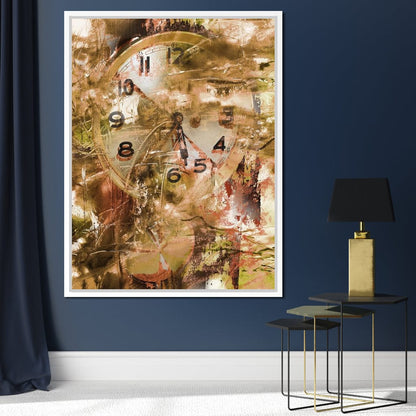 Psychedelic Clock Canvas Wall Art