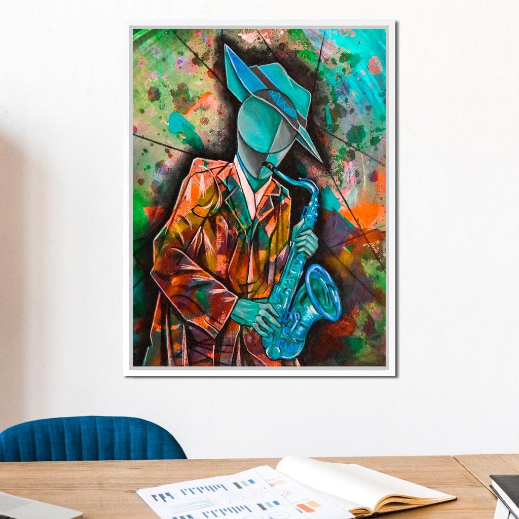 Soul Jazz Player Canvas Wall Art