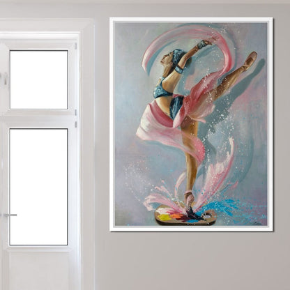 Ballet Dancer Artist Palette Canvas Wall Art