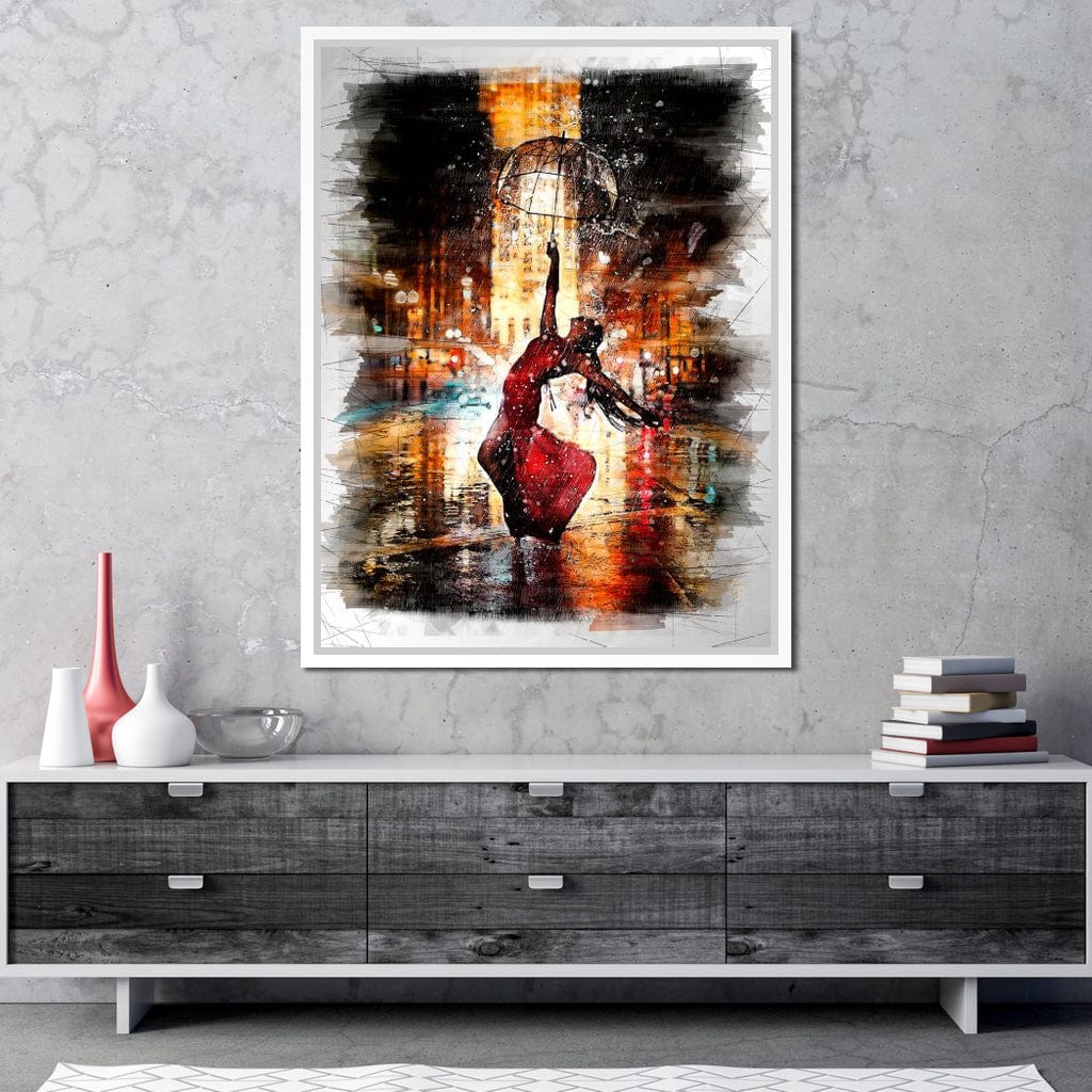 Rainy Night Dance Canvas Wall Art
