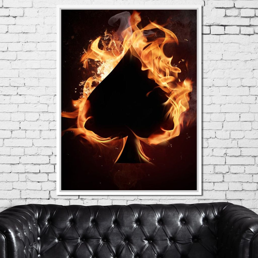 Spade on Fire Canvas Wall Art