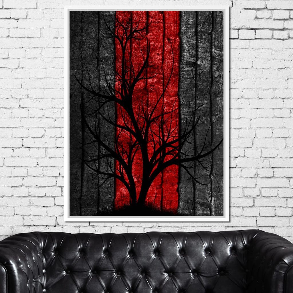Silhouette Tree Canvas Wall Art