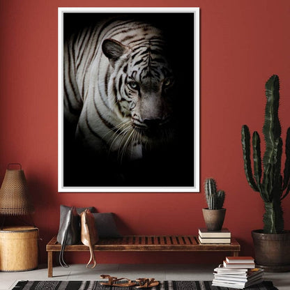 Black and White Tiger Canvas Wall Art