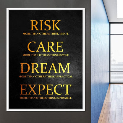 Risk More Canvas Wall Art