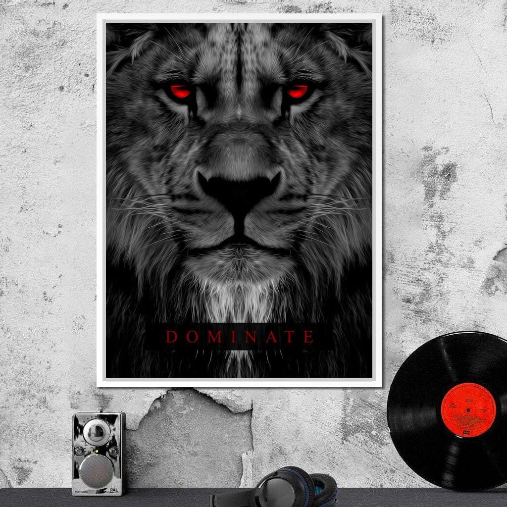 Dominate Lion Canvas Wall Art