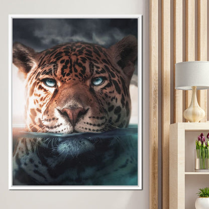 Leopard Underwater Canvas Wall Art