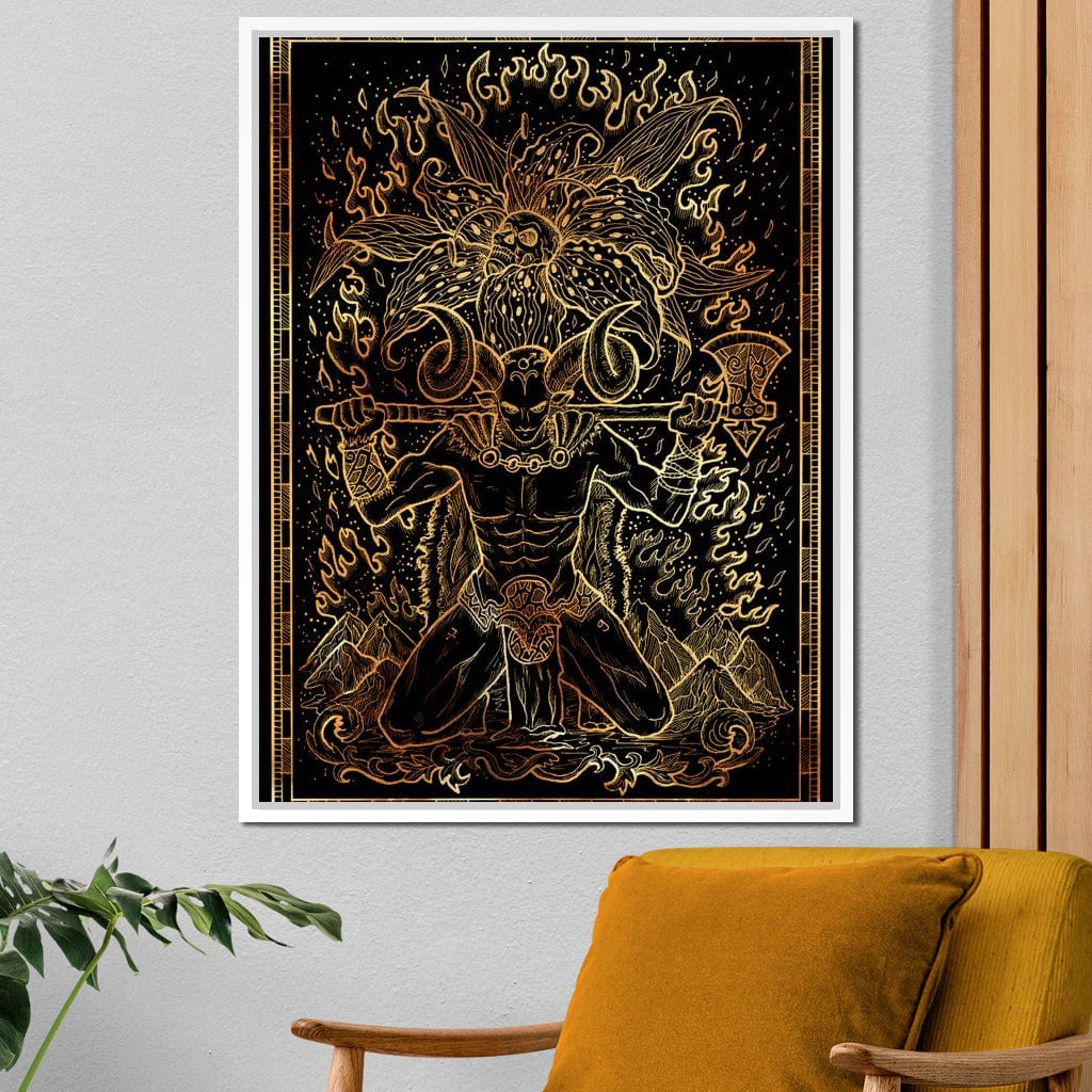 Zodiac sign Aries Canvas Wall Art