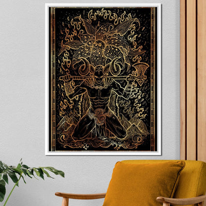 Zodiac sign Aries Canvas Wall Art