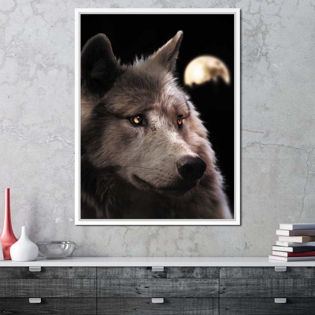 Wolf Moon Canvas Wall Art