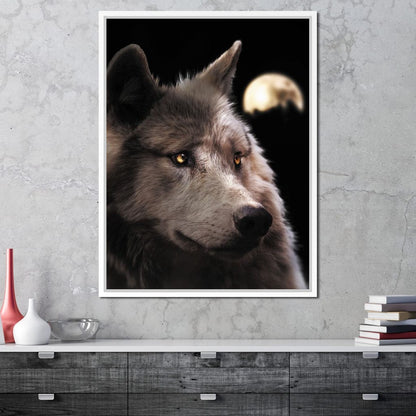 Wolf Moon Canvas Wall Art