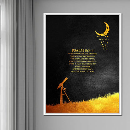 Psalm 8:1-4 Canvas Wall Art