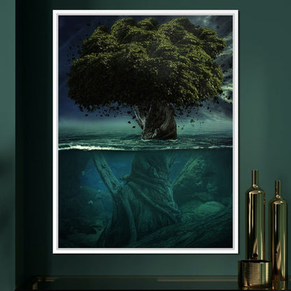 Alone in Depth Canvas Wall Art