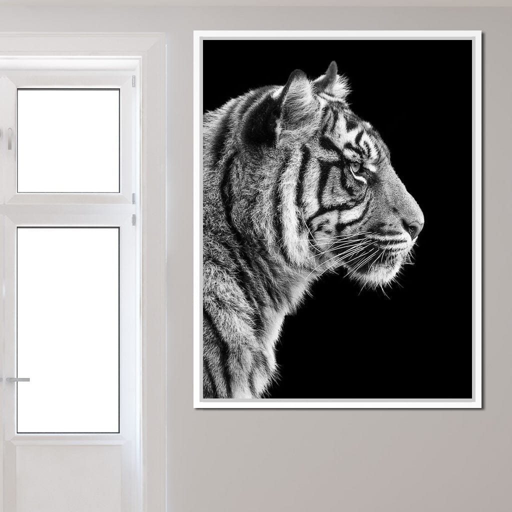 Black and White Sumatran Tiger Canvas Wall Art