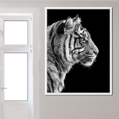 Black and White Sumatran Tiger Canvas Wall Art