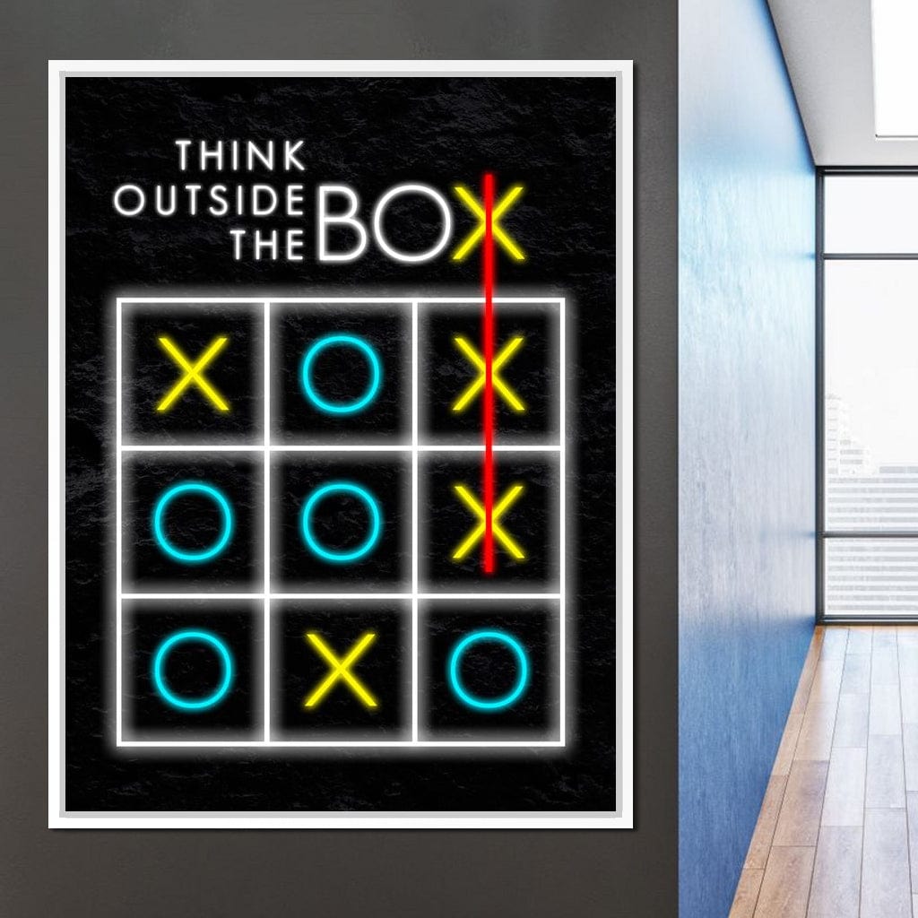 Think Outside The Box Canvas Wall Art