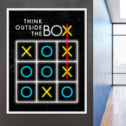 Think Outside The Box Canvas Wall Art