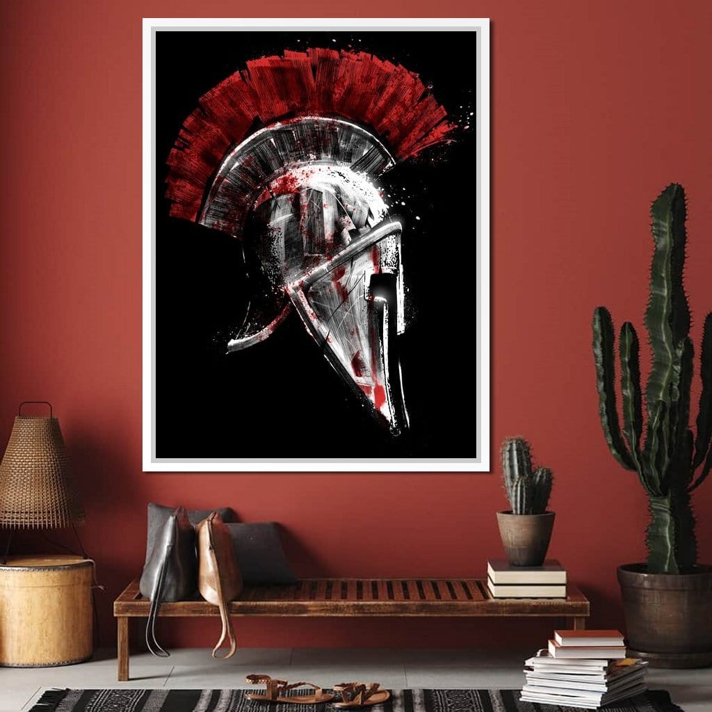 Greek Warrior Helmet Canvas Wall Art