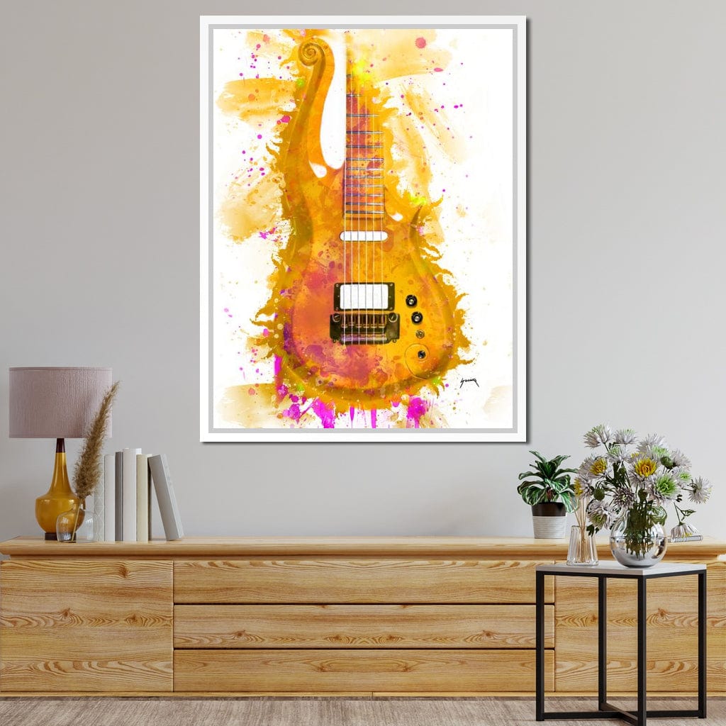 Prince's Guitar Canvas Wall Art