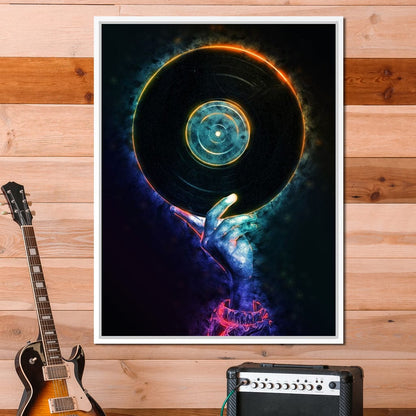 Neon Vinyl Canvas Wall Art