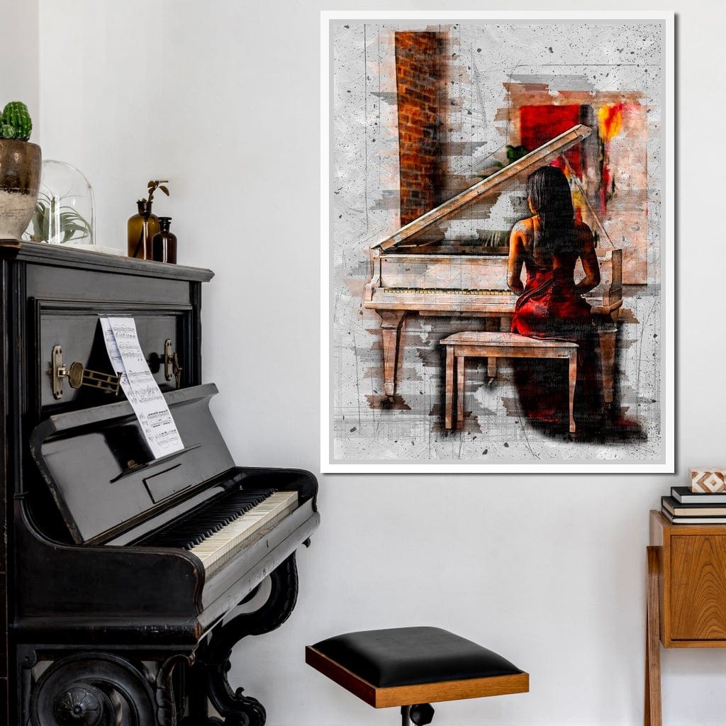 Elegant Sounds Sketch Art Canvas Wall Art