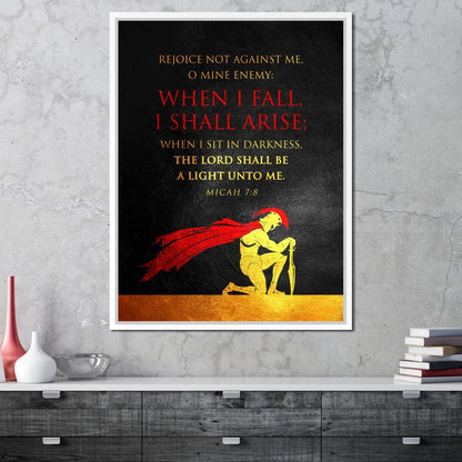 Micah 7:8 Canvas Wall Art