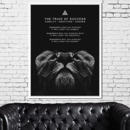 The Triad of Success Canvas Wall Art