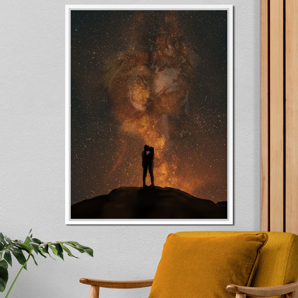 Her Lion, His Wolf - KitConcepts Canvas Wall Art