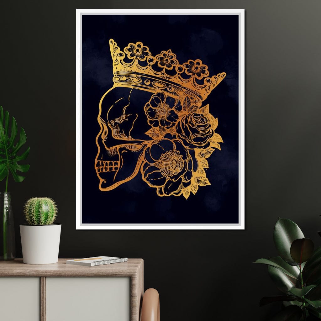 Skull Crown Canvas Wall Art