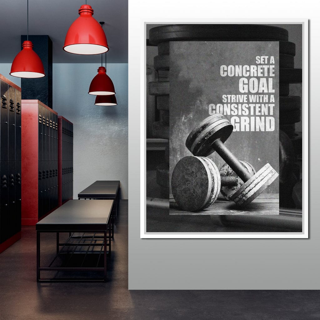 Concrete Goal Consistent Grind Canvas Wall Art