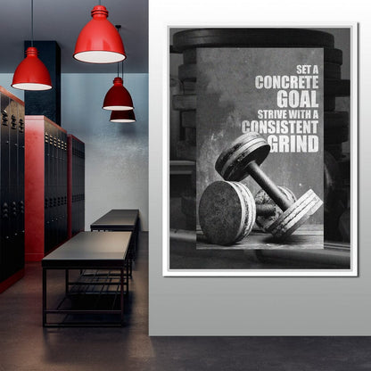 Concrete Goal Consistent Grind Canvas Wall Art