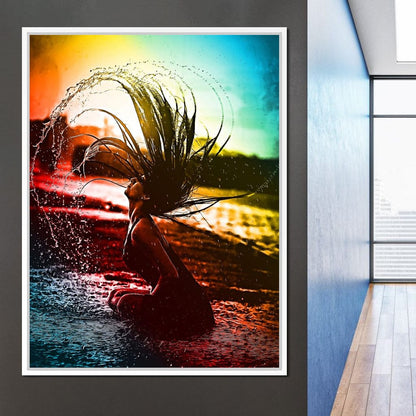 Neon Summer Days Canvas Wall Art