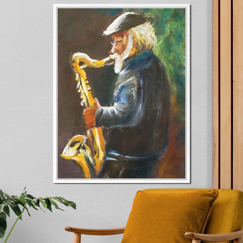 Saxophone Maestro Canvas Wall Art
