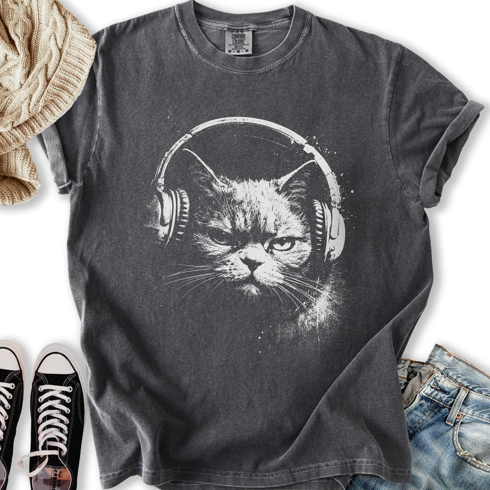 Headphones Cat Relaxed Tee