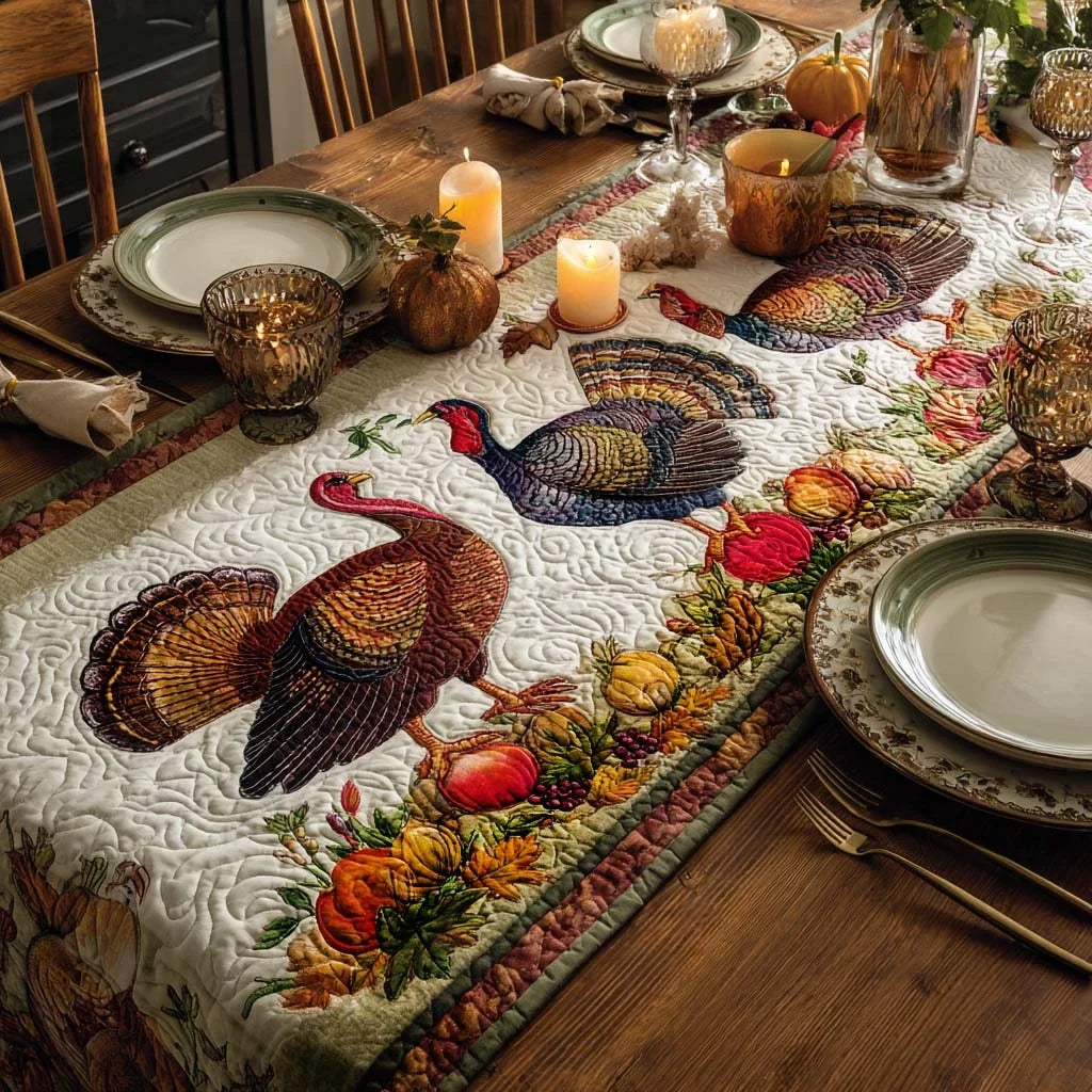 Feast of Thanks Quilted Table Runner